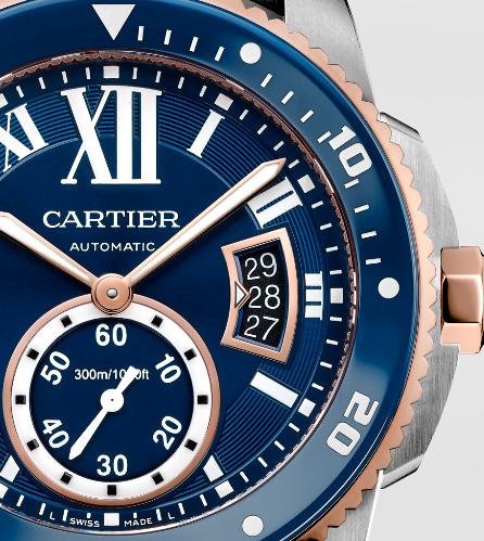 Calibre de Cartier Diver, adoptando un estilo azul.